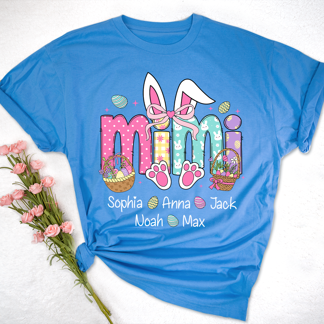 Easter Bunny Coquette Bow Gift For Family, Custom Grandma And Kids-POIULTD