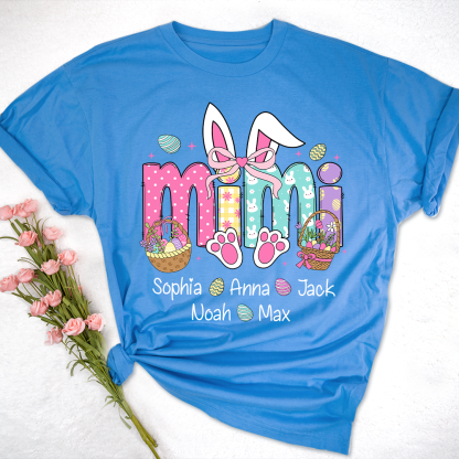 Easter Bunny Coquette Bow Gift For Family, Custom Grandma And Kids-POIULTD