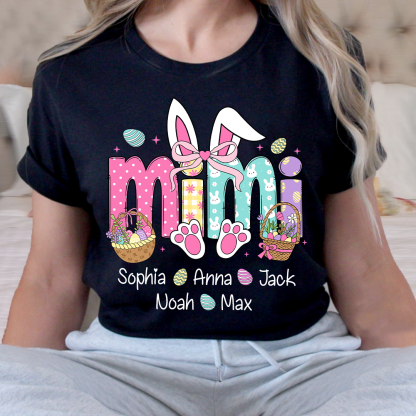 Easter Bunny Coquette Bow Gift For Family, Custom Grandma And Kids-POIULTD