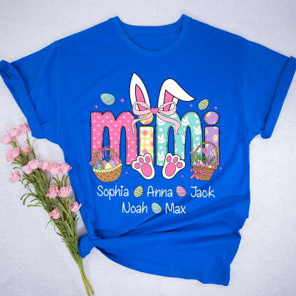 Easter Bunny Coquette Bow Gift For Family, Custom Grandma And Kids-POIULTD