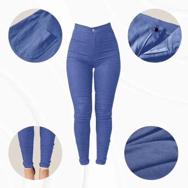 Luxe Stretch Butt Lift High Waist Tummy Slimming Plus-Size Denim Jeans Leggings-POIULTD