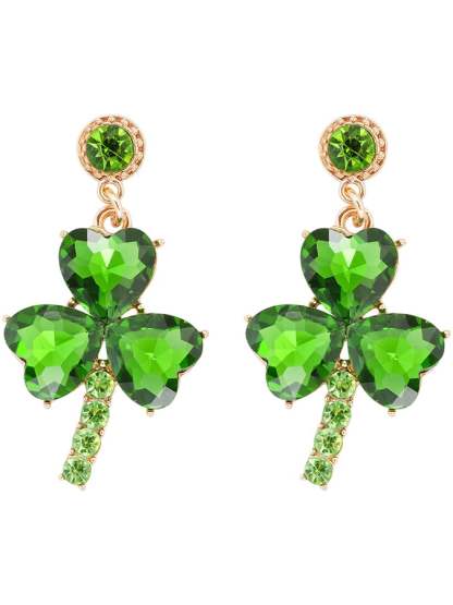Women Fashionable And Versatile St. Patrick's Day Earrings-POIULTD