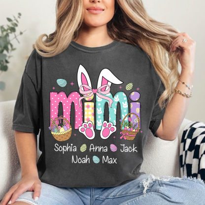 Easter Bunny Coquette Bow Gift For Family, Custom Grandma And Kids-POIULTD