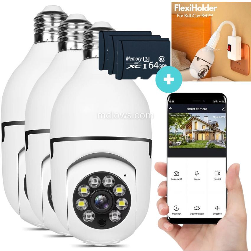 The Original BulbCam360™️ - Wireless Smart Security Cam-POIULTD
