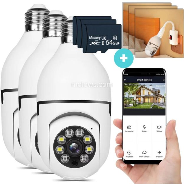 The Original BulbCam360™️ - Wireless Smart Security Cam-POIULTD