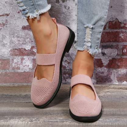 Casual Stretch Flat Women's Flyknit Shoes-POIULTD