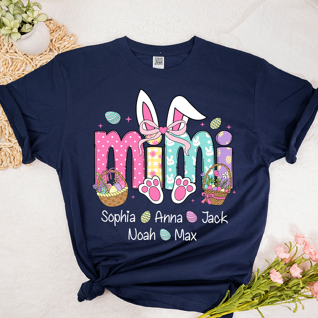 Easter Bunny Coquette Bow Gift For Family, Custom Grandma And Kids-POIULTD