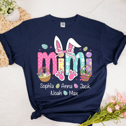 Easter Bunny Coquette Bow Gift For Family, Custom Grandma And Kids-POIULTD