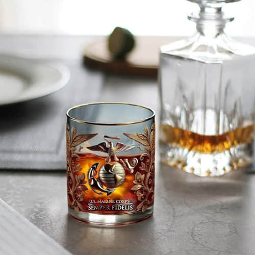 💝Honor Your Veteran Father's Service with a Timeless Tribute Glass He'll Treasure Forever-POIULTD
