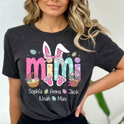 Easter Bunny Coquette Bow Gift For Family, Custom Grandma And Kids-POIULTD