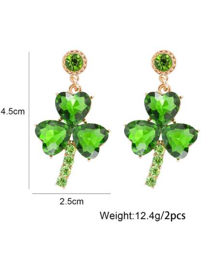 Women Fashionable And Versatile St. Patrick's Day Earrings-POIULTD