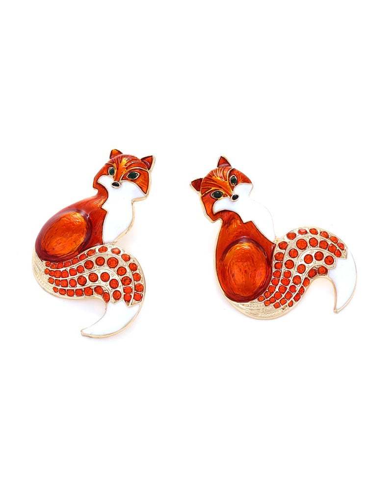 Funny Fox Cartoon Earrings-POIULTD
