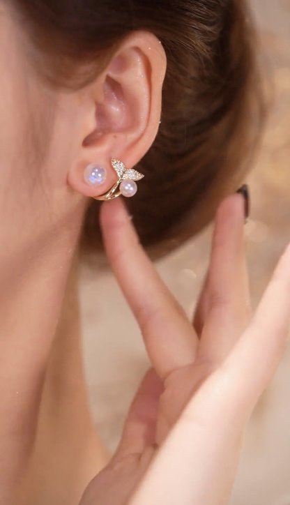 (🔥NEW)Delicate Mermaid Stud Earrings-POIULTD