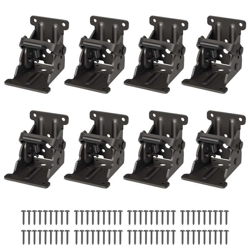 Heavy-Duty Folding Table Leg Brackets with Self-Locking Hinges-POIULTD