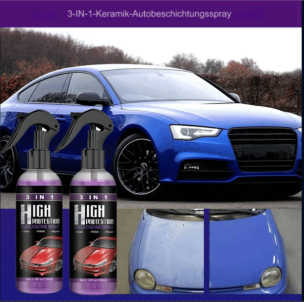 🔥Heiße Aktion - 47% RABATT⏰ 3 in 1 Hochschutz-Auto-Beschichtungsspray-POIULTD