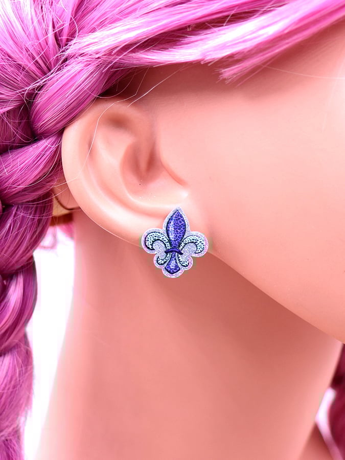 Women's Carnival Silver Onion Iris Fashionable And Versatile Temperament Light Luxury Earrings-POIULTD