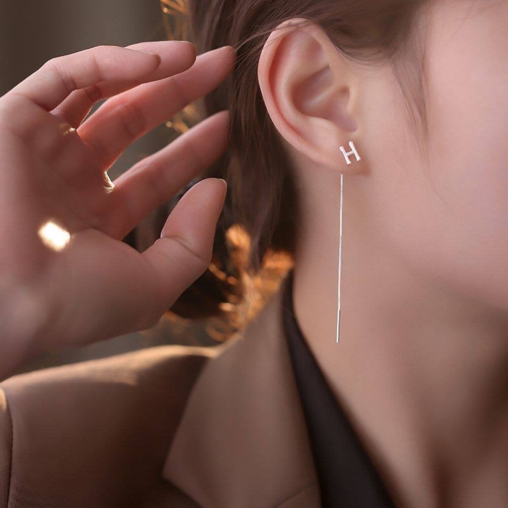 Shiny Alphabet Earrings-POIULTD