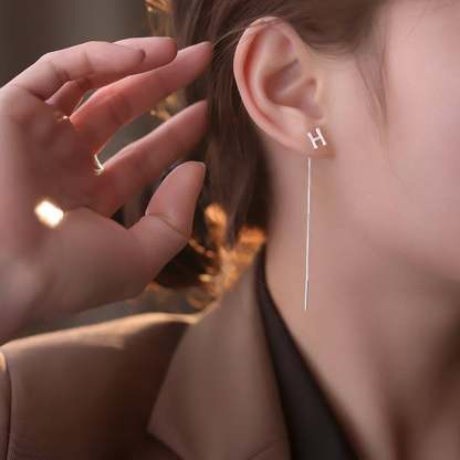 Shiny Alphabet Earrings-POIULTD
