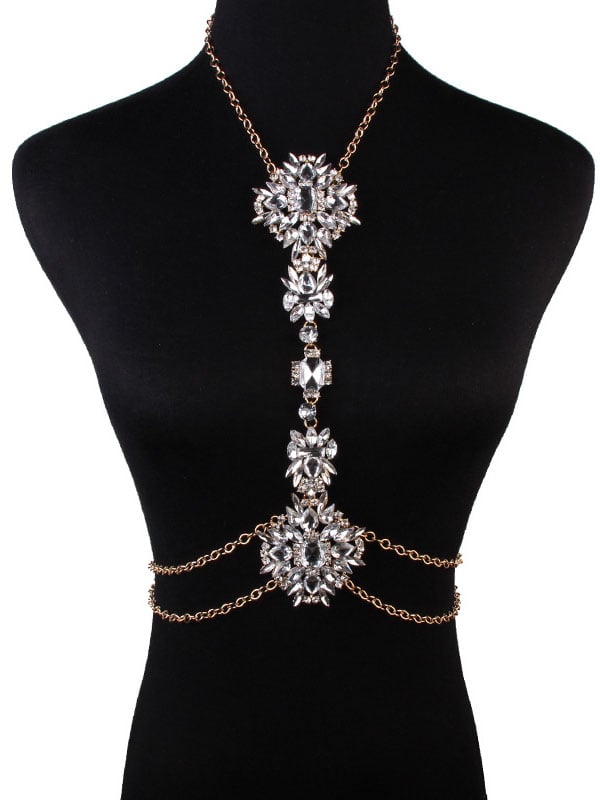 Stylish Diamond Body Chain-POIULTD