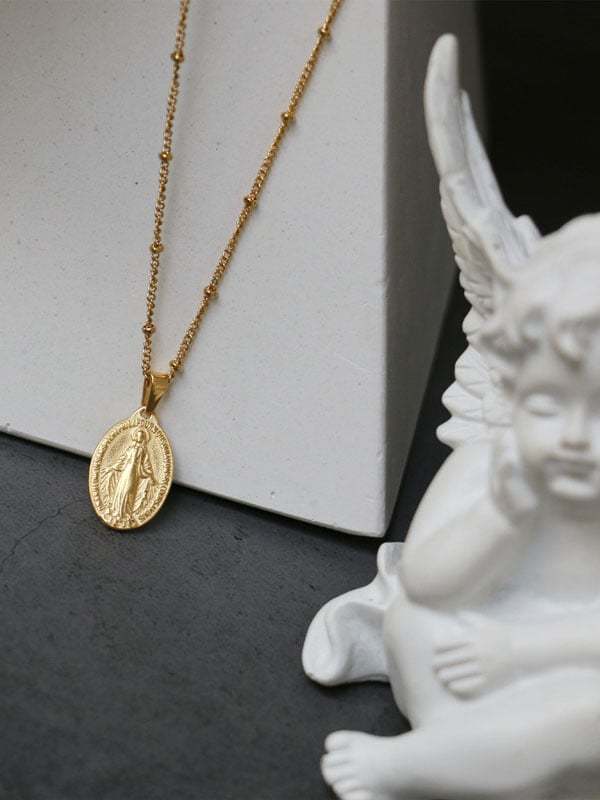 Faith Double-Sided Totem Coin Necklace-POIULTD