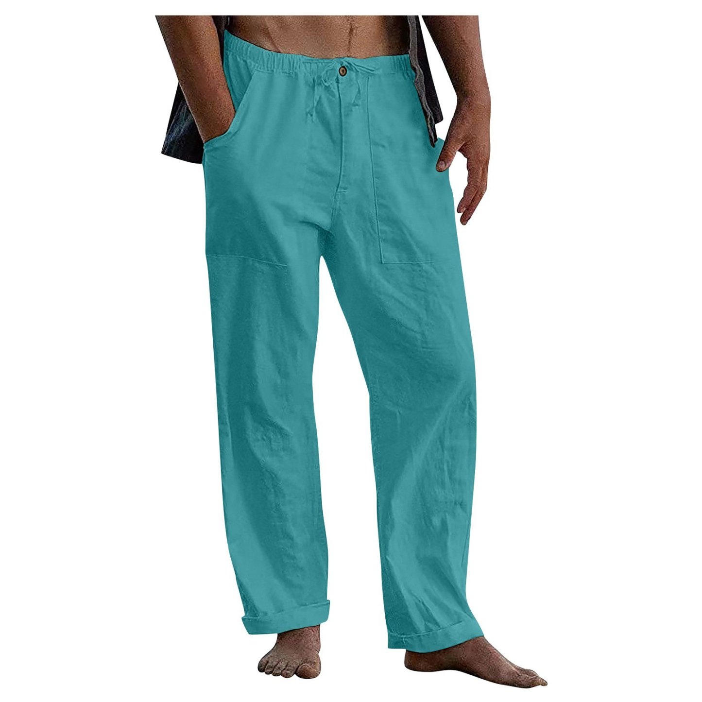 🔥Men's linen beach casual loose-fitting pants-POIULTD