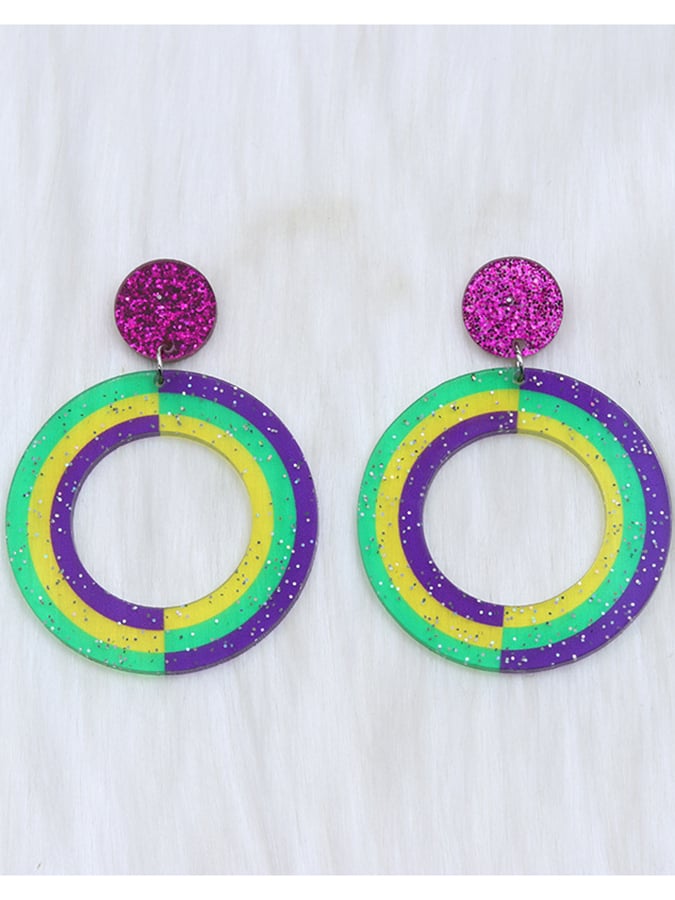 Women's Carnival Geometric Trendy Temperament Light Luxury Versatile Fashionable Earrings-POIULTD
