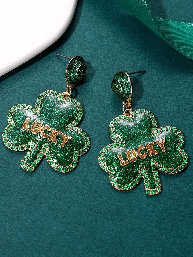 Women Fashionable And Versatile St. Patrick's Day Earrings-POIULTD