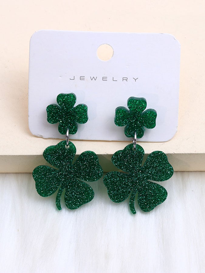 European And American St. Patrick'S Day  Earrings For Women-POIULTD