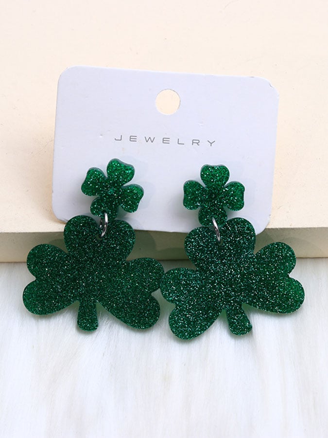 European And American St. Patrick'S Day  Earrings For Women-POIULTD