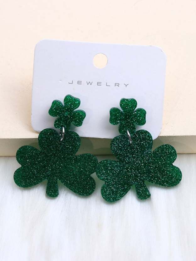 European And American St. Patrick'S Day  Earrings For Women-POIULTD