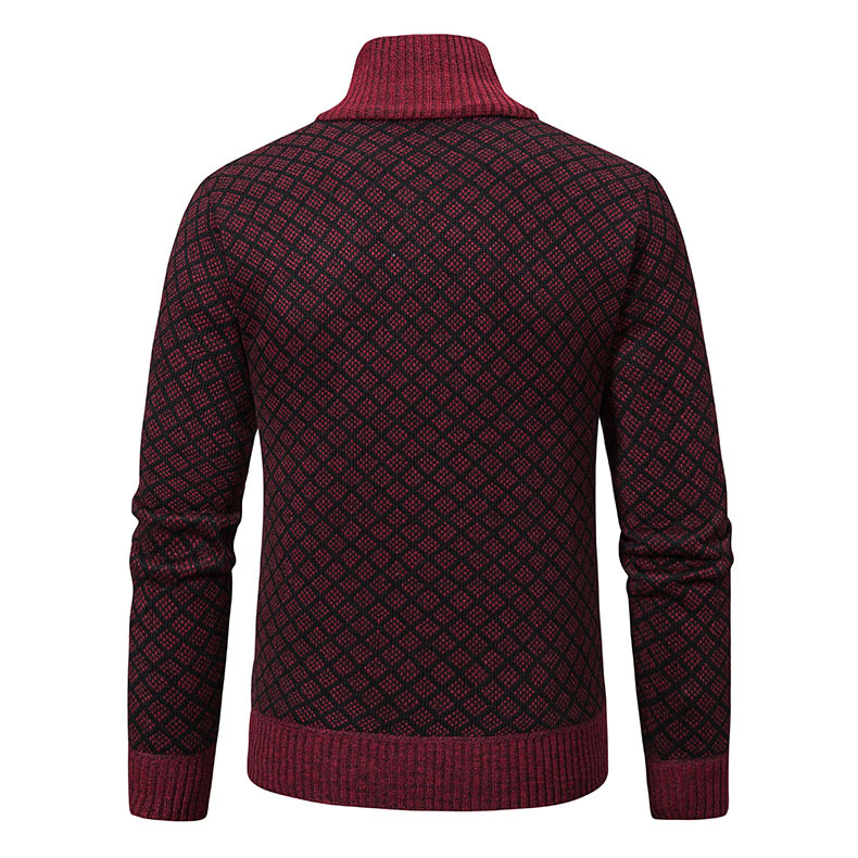 Jacquard Knitted Sweater-POIULTD