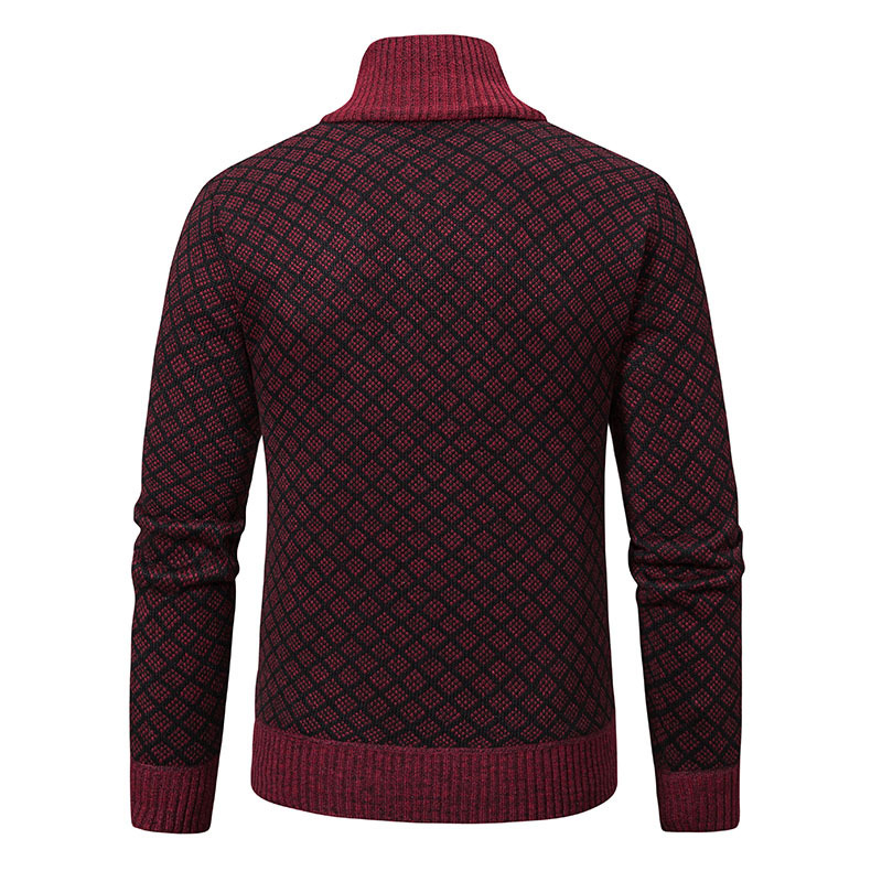 Jacquard Knitted Sweater-POIULTD