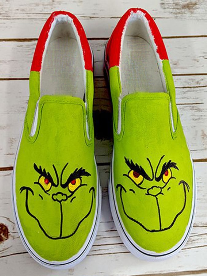 Women's Christmas Print Casual Shoes-POIULTD