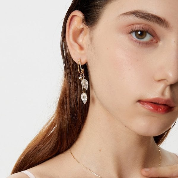 Last Day 50% Off-Natural shell zircon earrings-POIULTD