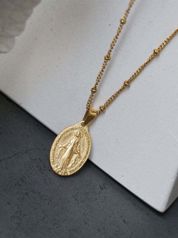 Faith Double-Sided Totem Coin Necklace-POIULTD