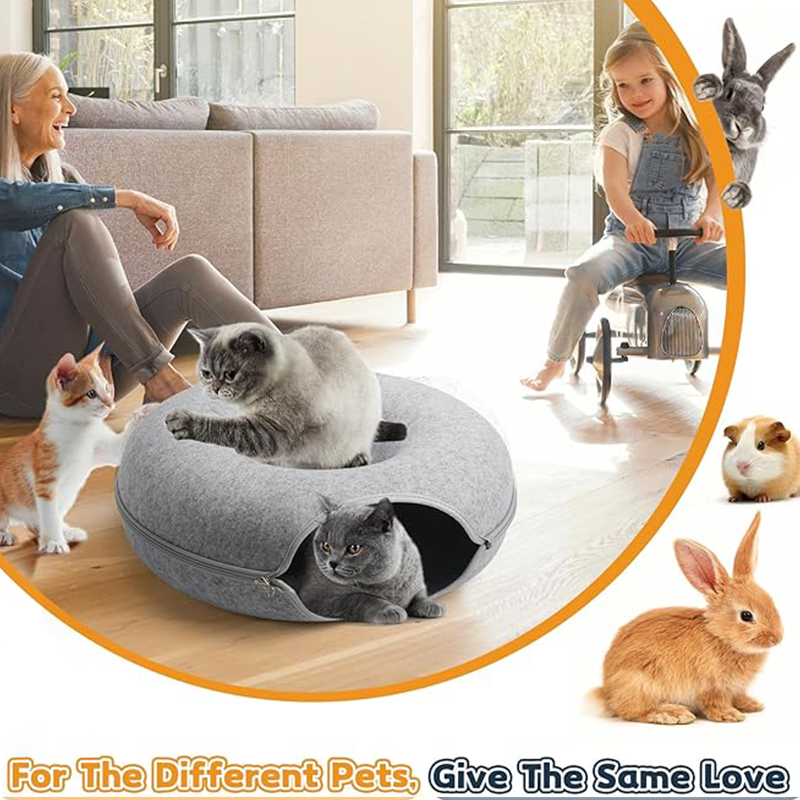 Large Cat Tunnel Bed for Indoor Cats-POIULTD