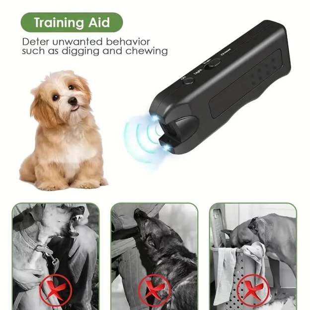 🎅Handheld Bark Control Luminous Ultrasonic Dog Repeller-POIULTD
