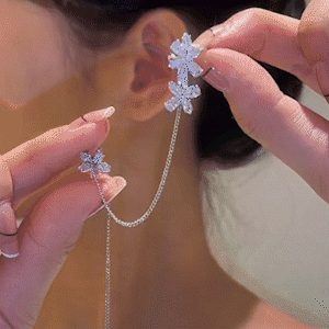 (🌸New Spring)Flower ear wire ear clip earrings-POIULTD