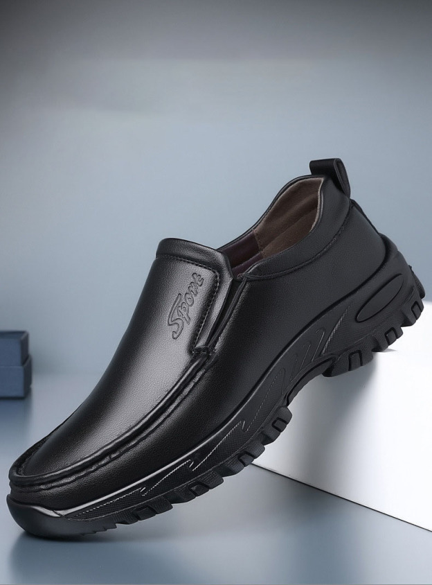 MEN'S EXTENDED WIDTH FOOT AND HEEL COMFORTABLE PLATFORM CASUAL SHOES-POIULTD