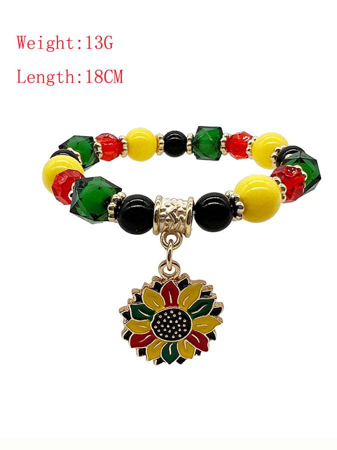 Unisex Black History Month Stretch Cord Bracelet-POIULTD