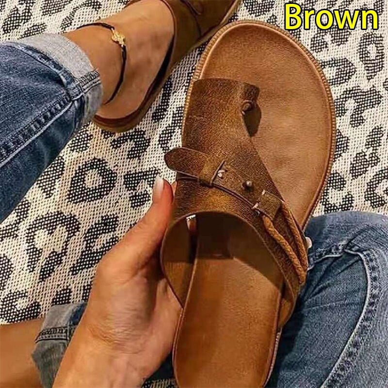 PLATFORM SANDALS WOMEN CASUAL DAILY FLOWER SLIP ON-POIULTD