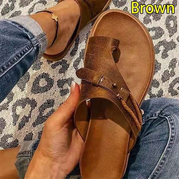 PLATFORM SANDALS WOMEN CASUAL DAILY FLOWER SLIP ON-POIULTD
