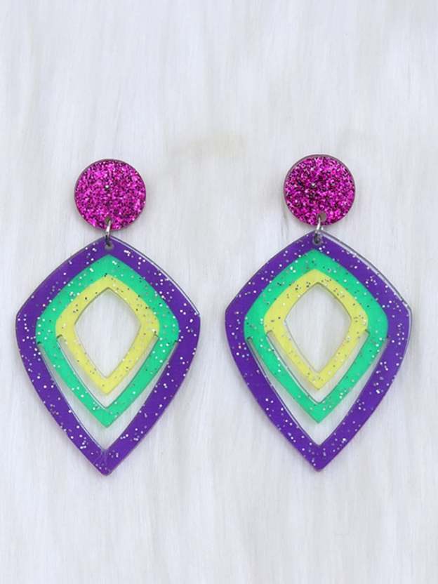 Women's Carnival Geometric Trendy Temperament Light Luxury Versatile Fashionable Earrings-POIULTD