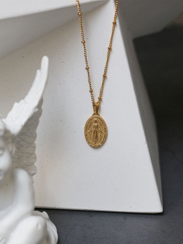 Faith Double-Sided Totem Coin Necklace-POIULTD
