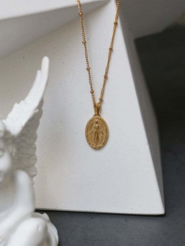 Faith Double-Sided Totem Coin Necklace-POIULTD