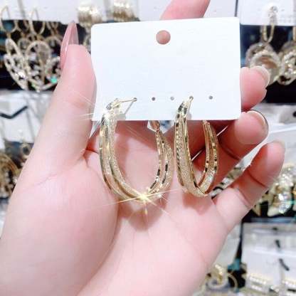 Fashion Oval Earrings-POIULTD