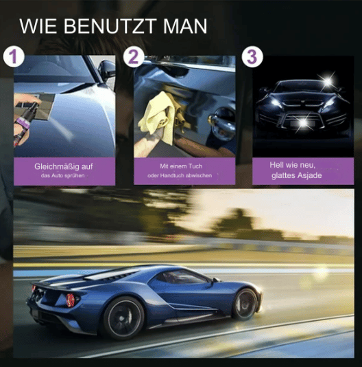 🔥Heiße Aktion - 47% RABATT⏰ 3 in 1 Hochschutz-Auto-Beschichtungsspray-POIULTD