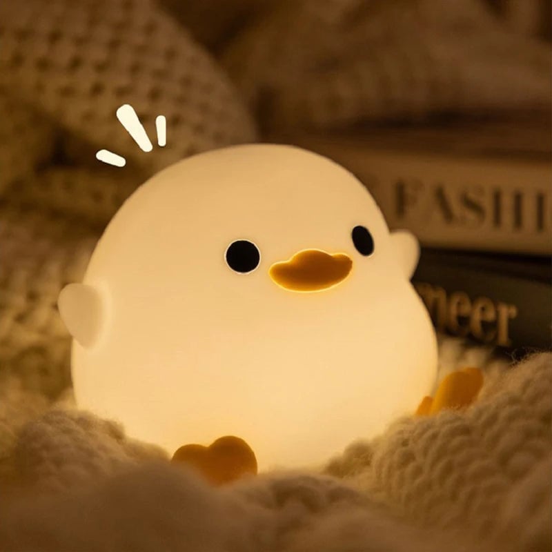Soft Silicone Doudou Duck Night Light-POIULTD