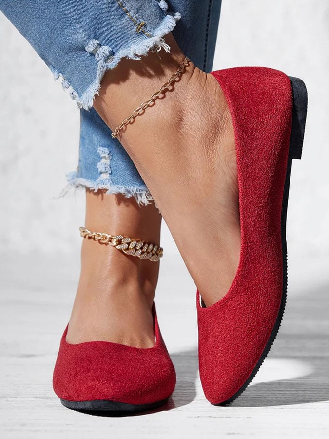 Women's suede non-slip pumps-POIULTD