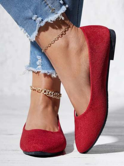Women's suede non-slip pumps-POIULTD